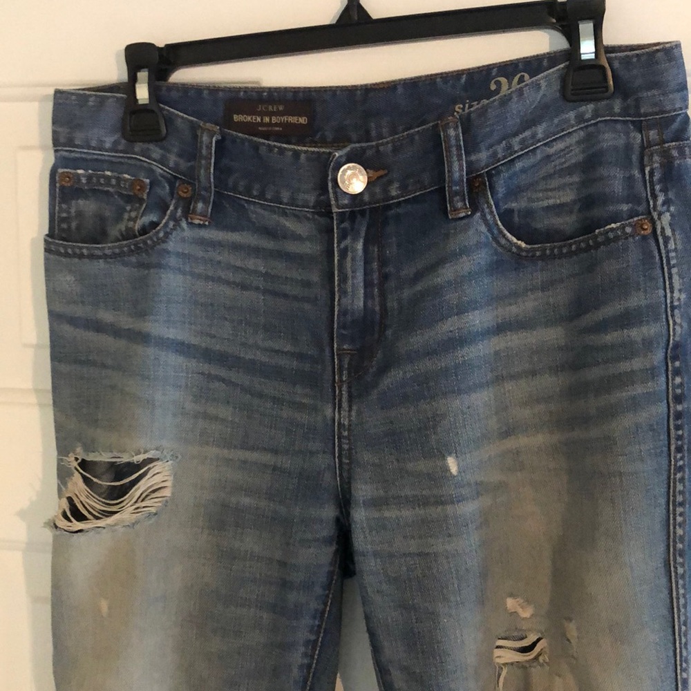 J Crew Broken in Boyfriend Jeans
